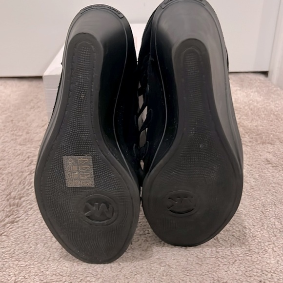 Michael Kors Suede Belted Wedge Ankle Boots - Picture 12 of 14